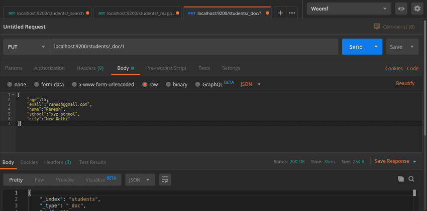 Insert Document with id Elasticsearch
