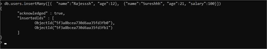 Insert Many Document