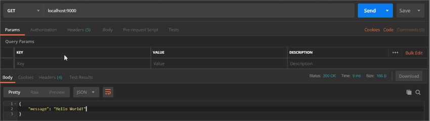 node crud json request