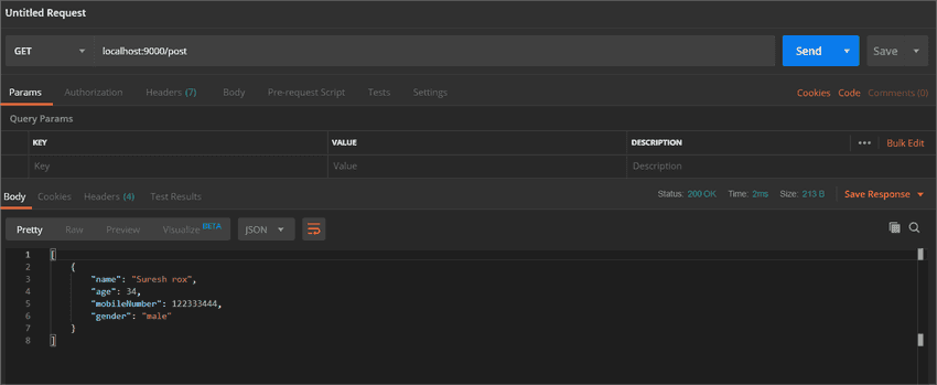 node crud response get method response
