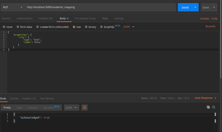 Update Mapping in Elasticsearch