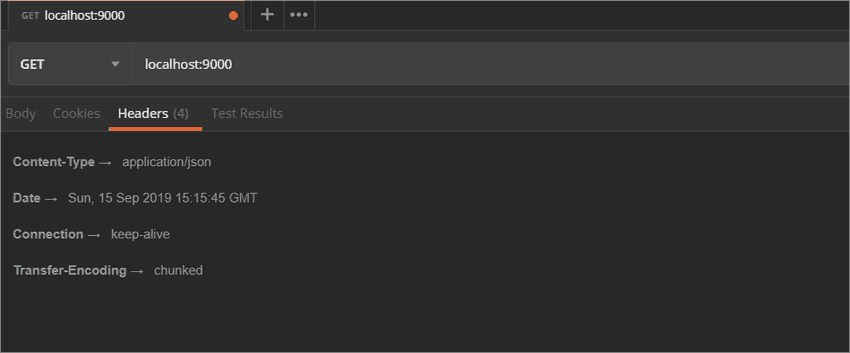 node crud headers response